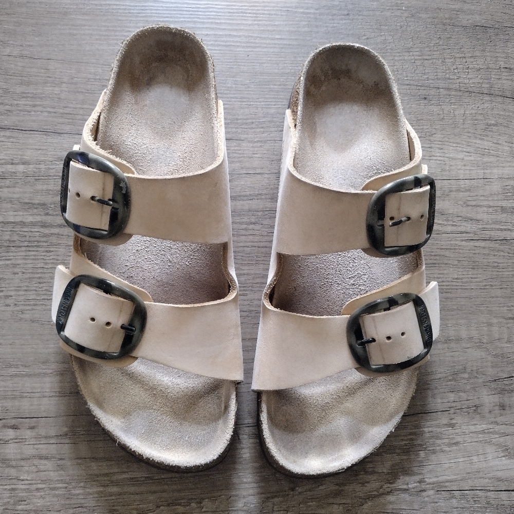 Birkenstock Women's Double Buckle Sandals in Beige